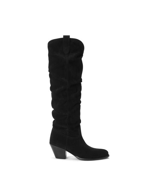 Polo Ralph Lauren Black Slouch Knee High Boots