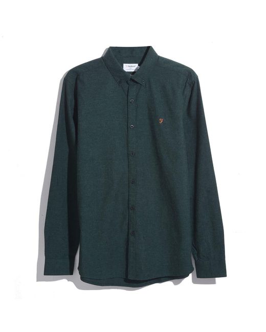 Farah Green Steen Slim-Fit Shirt for men