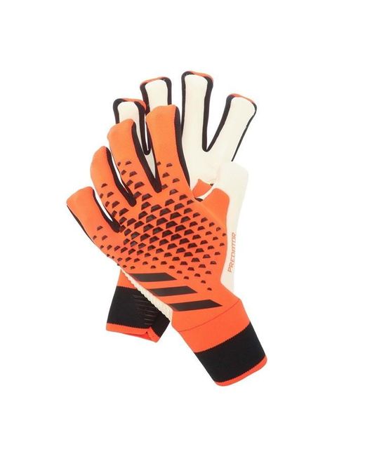 Adidas Orange Adults Predator Pro Promo Fingersave Goalkeeper Gloves for men