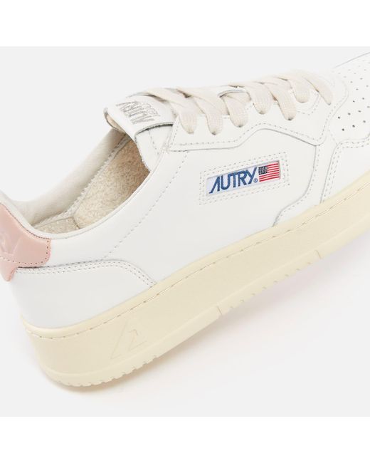 Autry White Medalist Leather Court Trainers