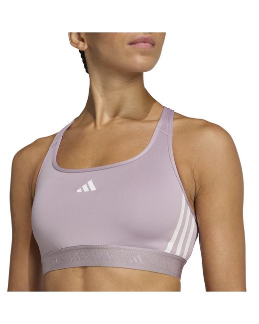 Adidas Purple Medium Impact Sports Bra