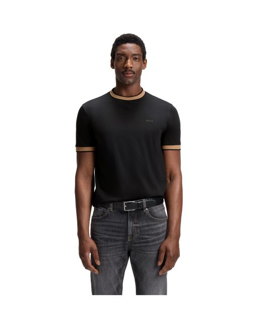 Boss Black Tessler Cotton Short Sleeve Crew Neck Slim Fit T-Shirt for men