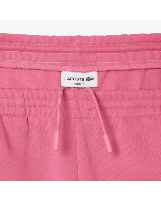 Lacoste Pink Slim Fit Organic Cotton Joggers for men