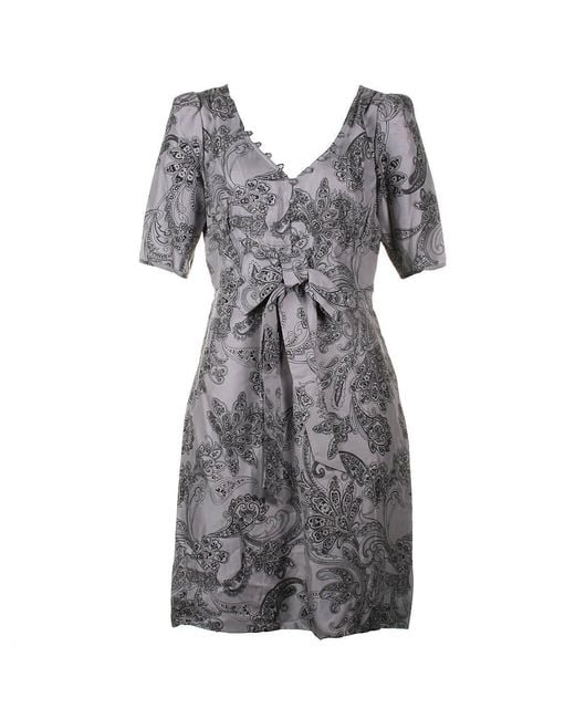 Juicy Couture Gray Jgmu9843 Paisley Dress