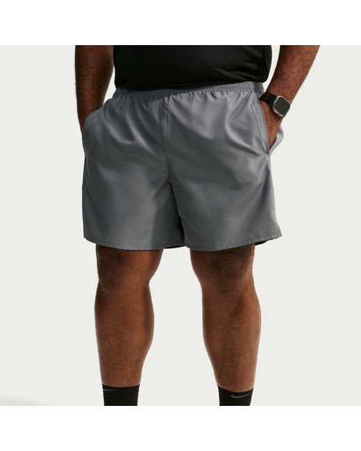 Nike Gray 7 Inch Miler Dri-Fit 7 Inch Brief Lined Running Shorts for men