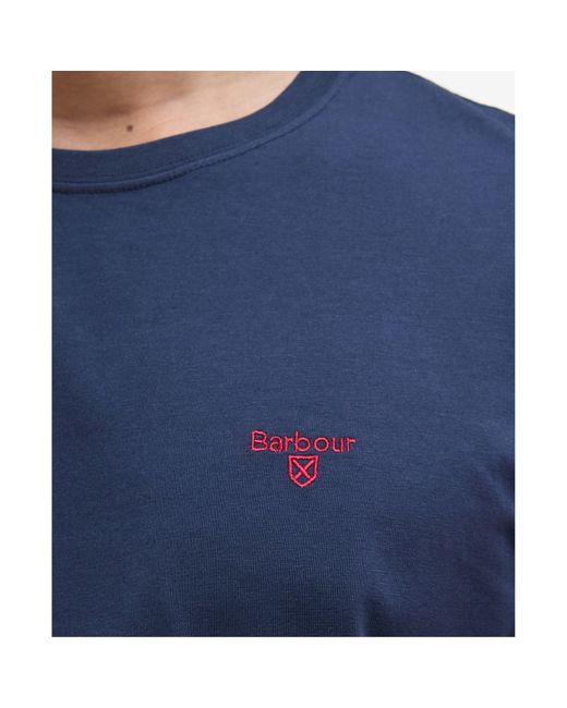Barbour Blue T-Shirt Essential Sports Tee for men