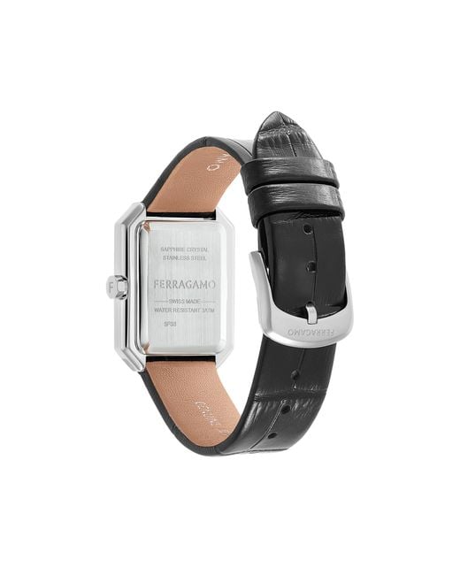 Ferragamo Gray Tank Analogue Quartz Watch for men