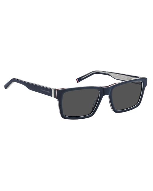Tommy Hilfiger Blue Rectangular Sunglasses for men
