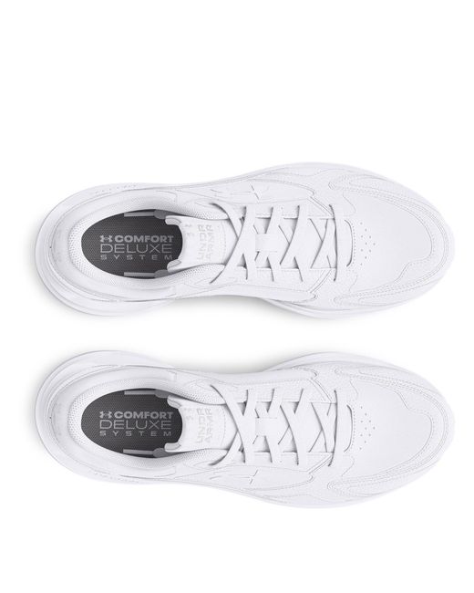 Under Armour White Edge Leather Low-Top Trainers for men