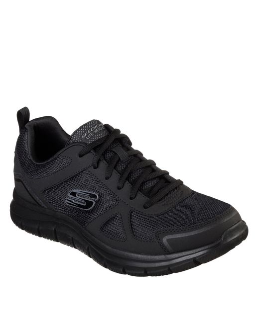Skechers Black Lace Up Jogger W Memory Foam Low-Top Trainers for men