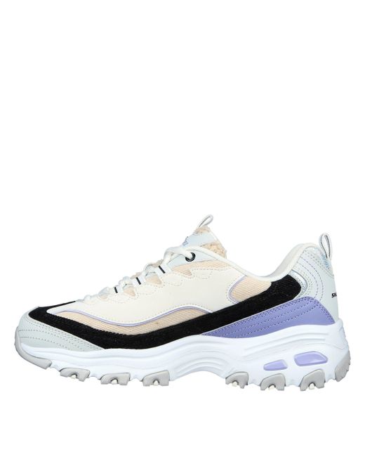Skechers White Classic Low-Top Trainers