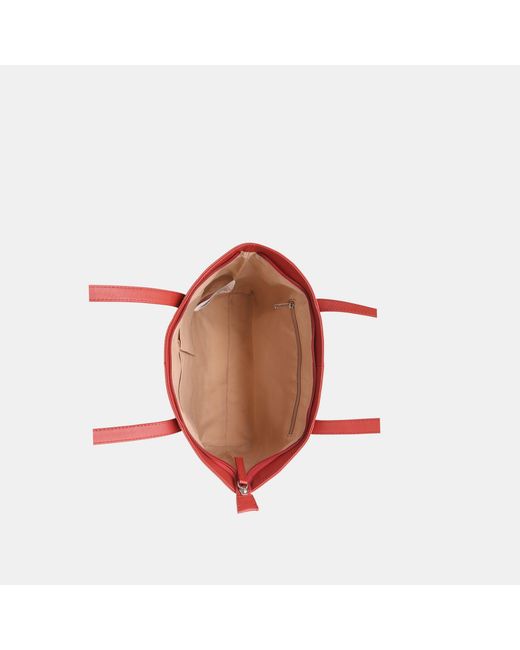Firetrap Red Work Leather Zip Tote Bag