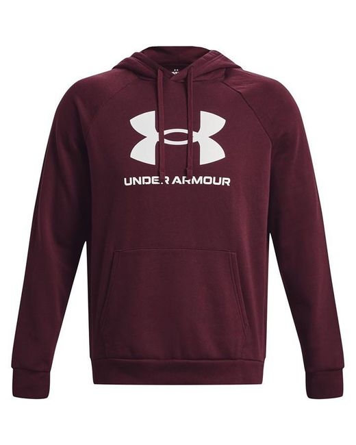 Under Armour Red S Rival Fleece Hoodie T Maroon S for men