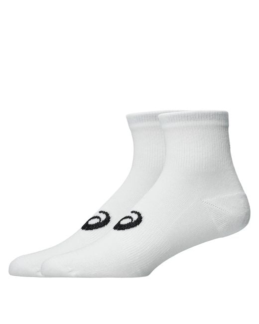 Asics White 3 Pack Quarter Sock for men