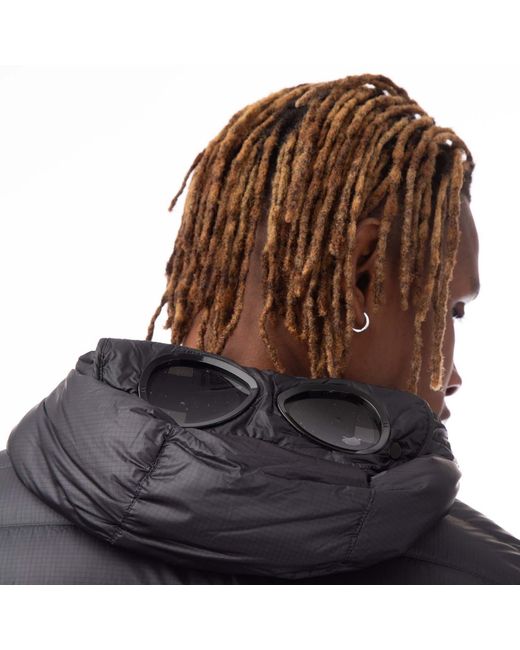 C P Company Blue D.D. Shell Goggle Down Jacket for men