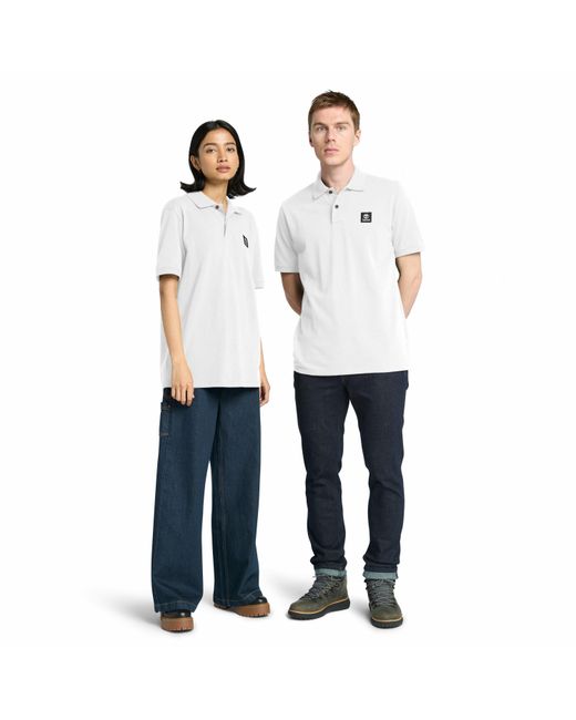 Timberland White Short Sleeve Polo Shirt for men