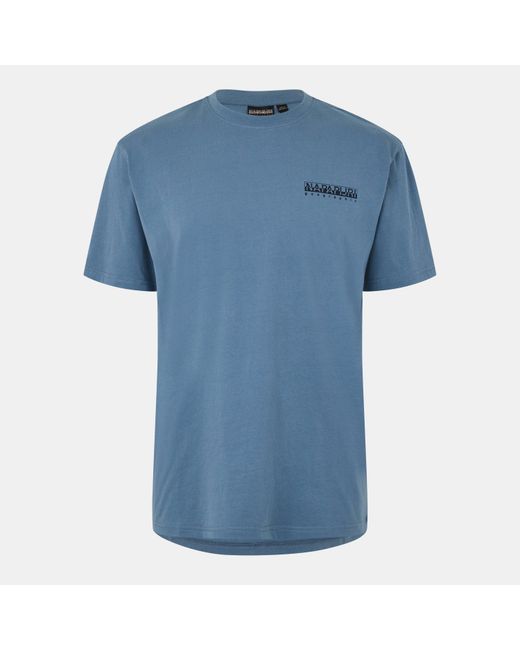 Napapijri Blue Graphic T-Shirt for men