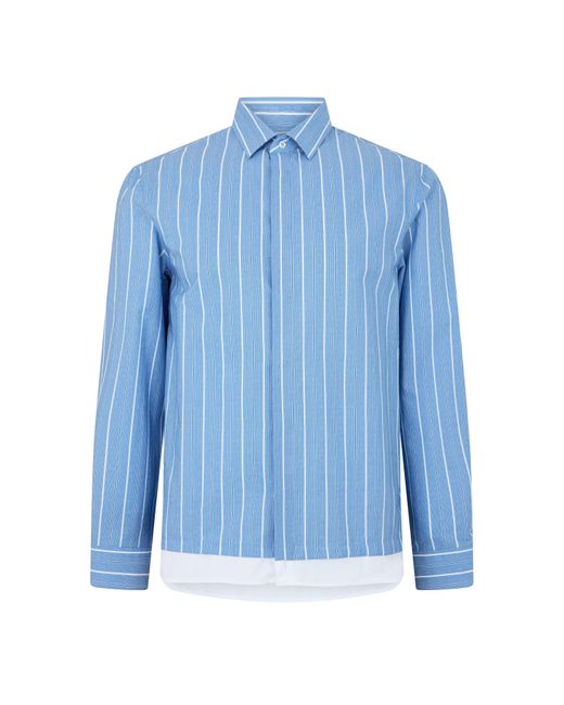 Neil Barrett Blue Double Shirt for men