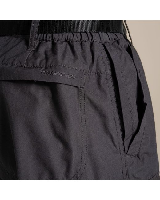 Craghoppers Black Kiwi Convertible Water-Repellent Trousers for men