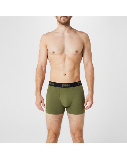 Lonsdale Green Trunk Shorts 2 Pack for men