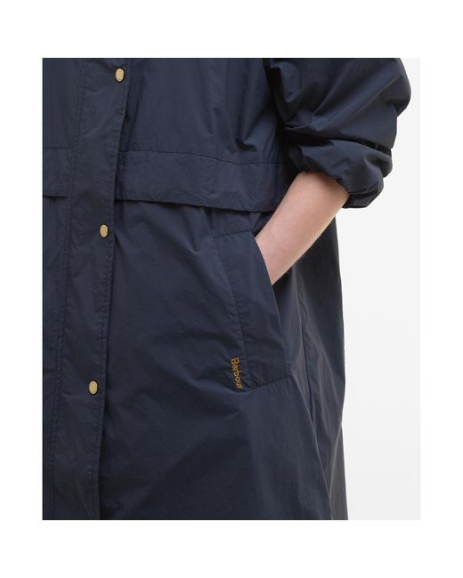 Barbour Blue Naboo Funnel Neck Long Sleeve Showerproof Rain Anorak
