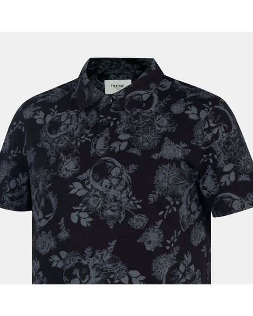 Firetrap Green All-over Print Polo Top for men