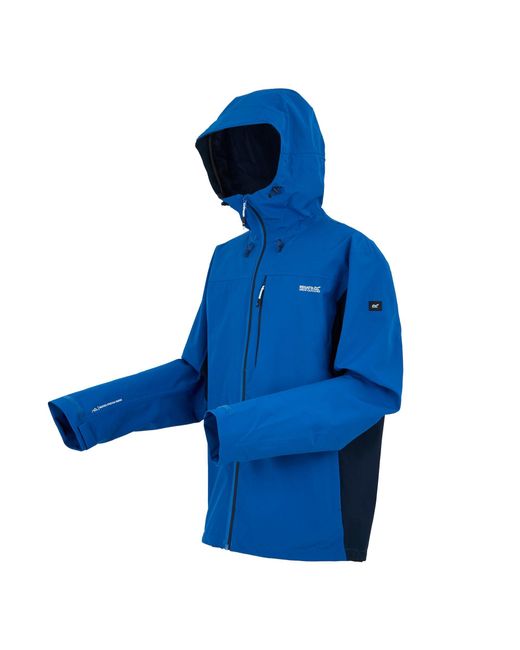 Regatta Blue Birchdale Ii Isotex 15000 Breathable Long Sleeve Waterproof Jacket for men