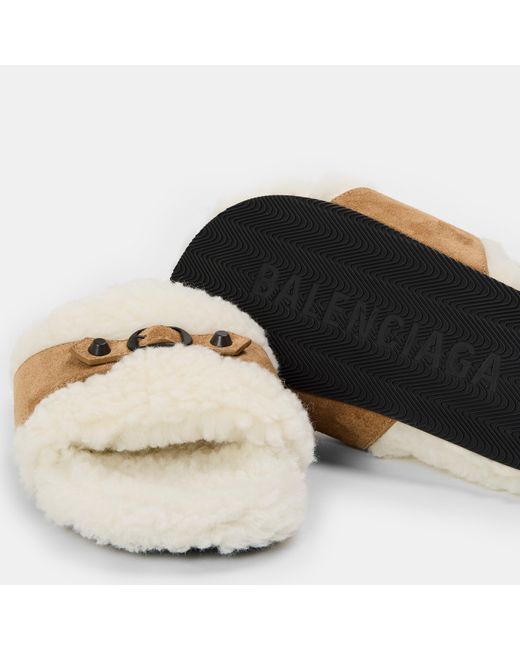 Balenciaga Brown Bal Alaska Slider Slippers