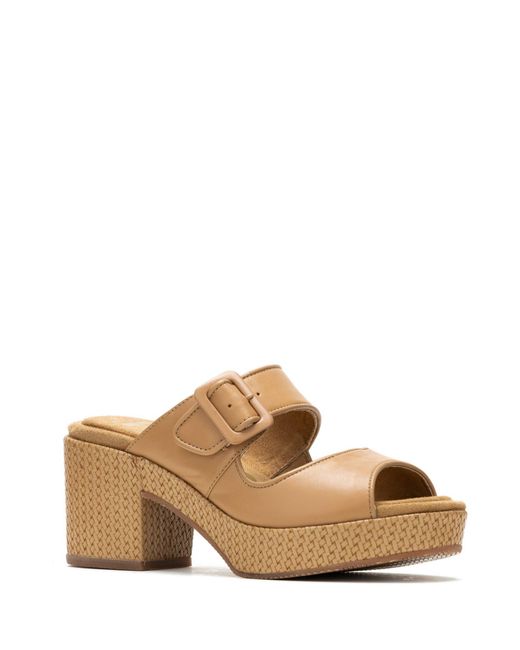Hush Puppies Brown Poppy Buckle Slide