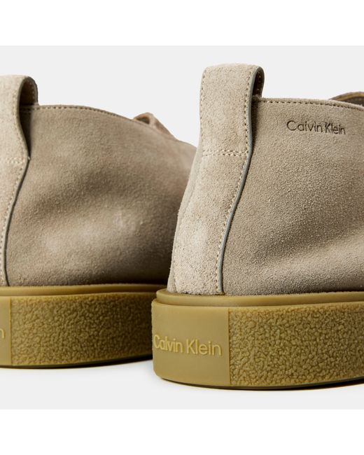 Calvin Klein Natural Suede Desert Boots for men