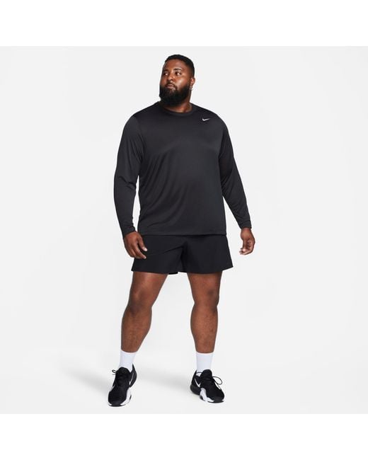 Nike Black Dri-Fit Legend Long-Sleeve Fitness Top for men