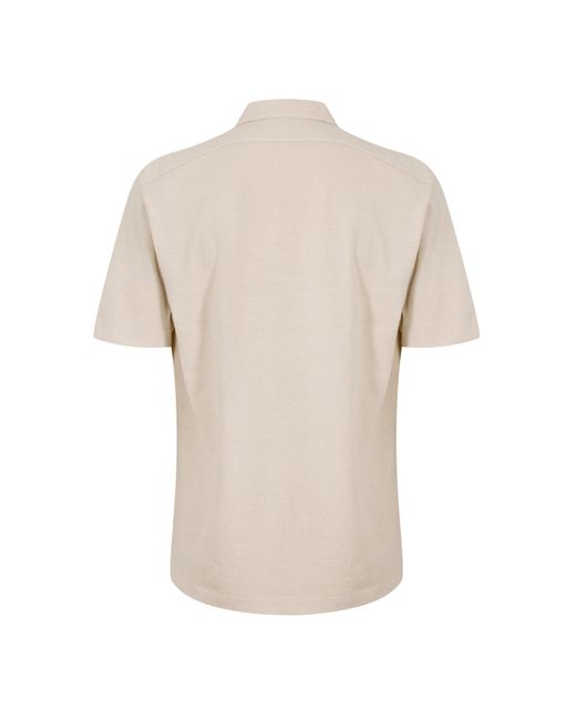 C P Company Natural Short Sleeve Polo Shirt for men
