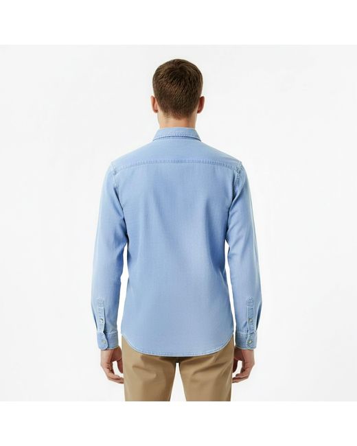 Jack Wills Blue Chambray Long Sleeve Denim Shirt for men
