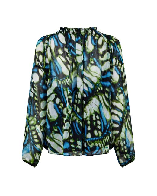 Biba Green Sheered Top