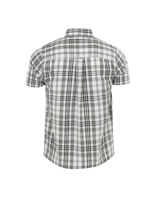 GIORGIO Gray Short Sleeve Check Shirt for men