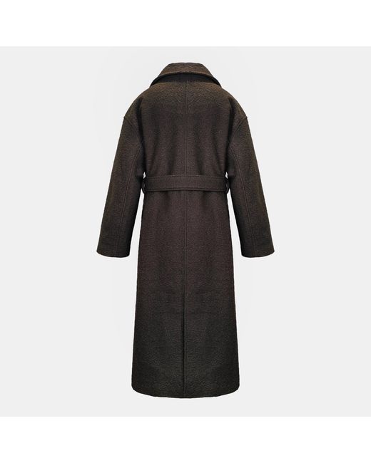 Jack Wills Black Duster Calf Length Long Sleeve Lapel Collar Button Overcoat
