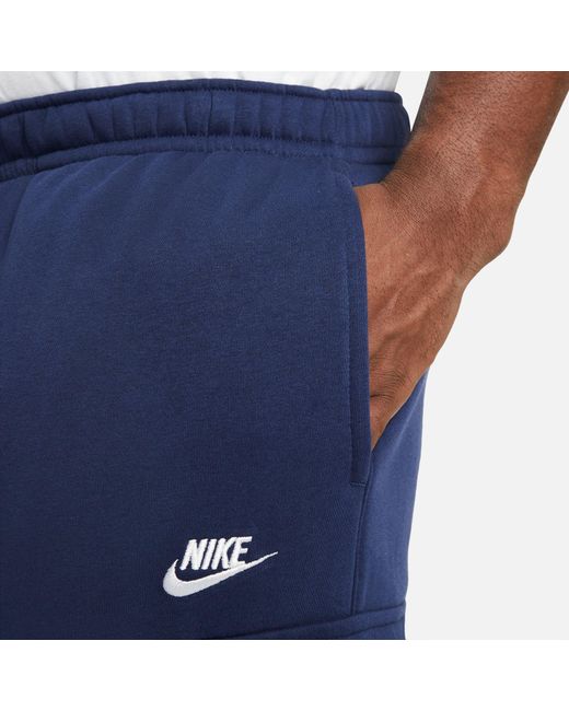 Nike Blue Sportswear Club Fleece Cargo Pants for men