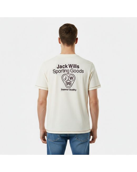 Jack Wills White Superior Regular Fit T-Shirt for men