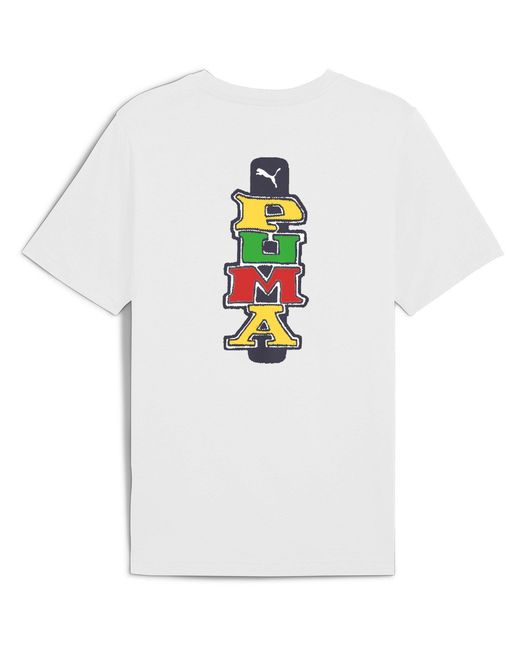 PUMA White Regular Fit T-Shirt for men