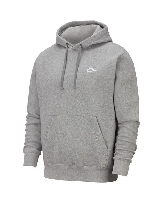 Nike Gray Sportswear Club Fleece Pullover Hoodie for men