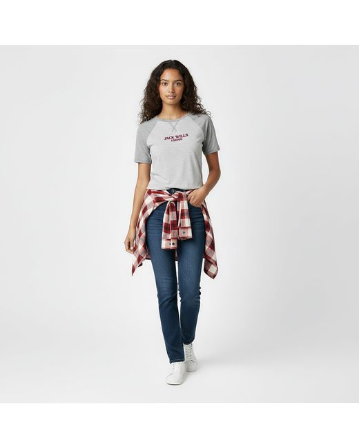Jack Wills Gray Jw Pop Graphic Oversized T-Shirt
