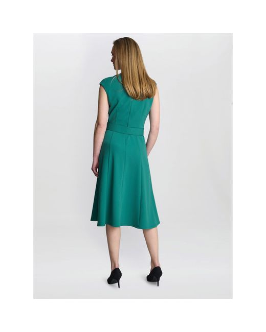Gina Bacconi Green Mary Belted Dress