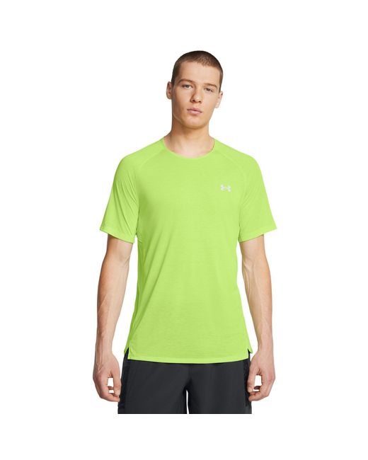 Under Armour Green Short-Sleeve Performance Running Top for men