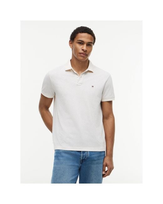 Tommy Hilfiger White Short Sleeve Polo Shirt for men
