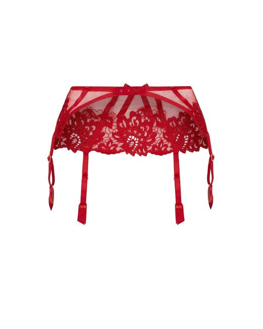 Agent Provocateur Red Cendrillon Suspender