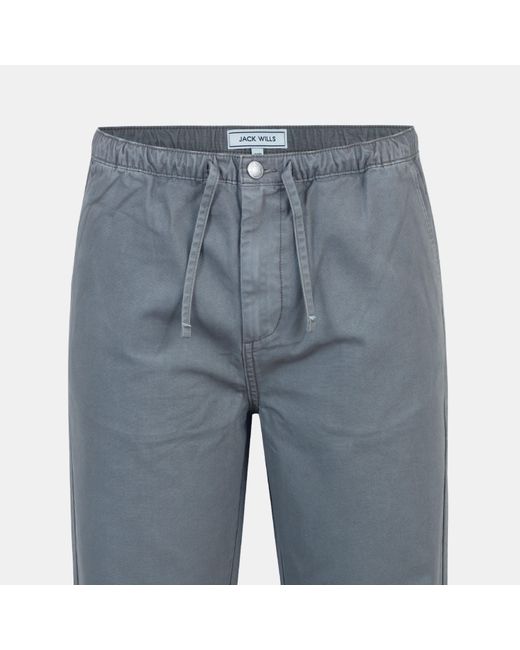 Jack Wills Blue Canvas Wide Leg Trousers for men