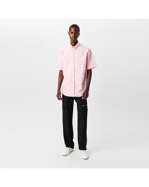 Givenchy Pink Monogram Short Sleeve Plain Shirt for men