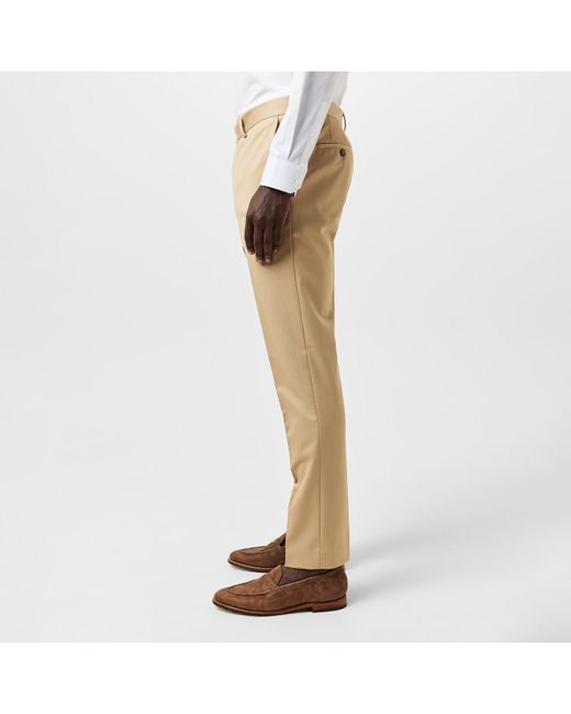 Twisted Tailor Natural Ellroy Slim Fit Trousers for men