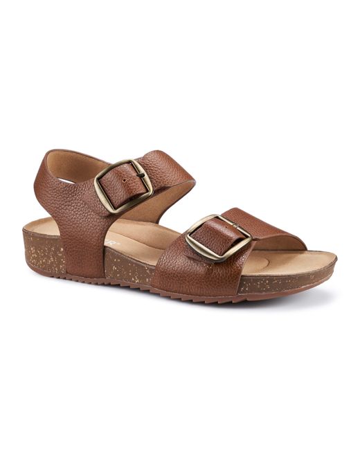 Hotter Brown Tourist Ii Sandals Wide Fit