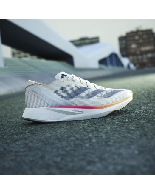 Adidas Pink Adizero Takumi Sen 10 Everyday Neutral Road Running Shoes